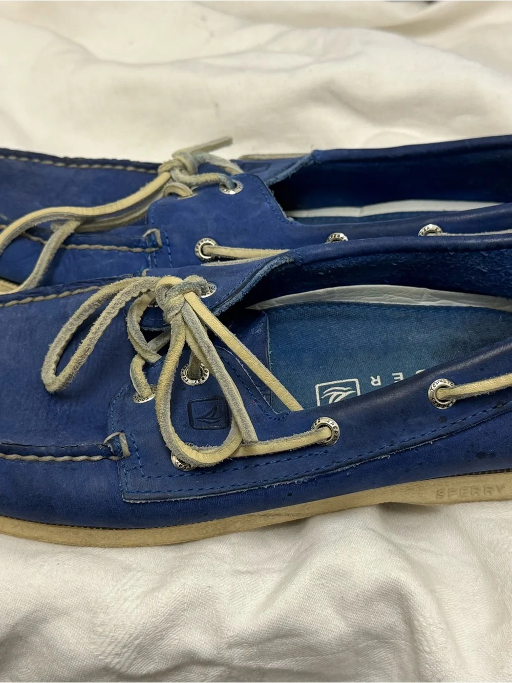 Sperry A/O 2-Eye Royal Blue Leather Boat Shoes Men’s 11⁠